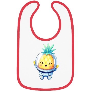 Discover Kawaii astronauts pineapple Bibs