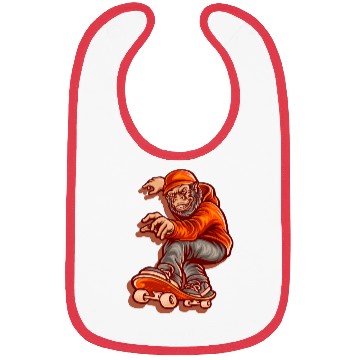 Discover Skate monkey character Bibs