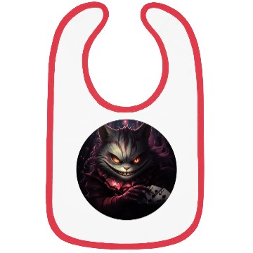 Discover Cheshire Cat Playing Cards Bibs