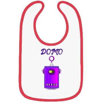 Discover Domo Robot 2 Purple 70s Bibs