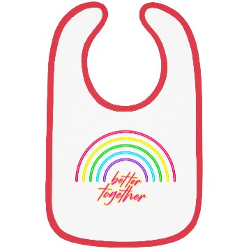 Discover Better Together Neon Rainbow vintage Bibs