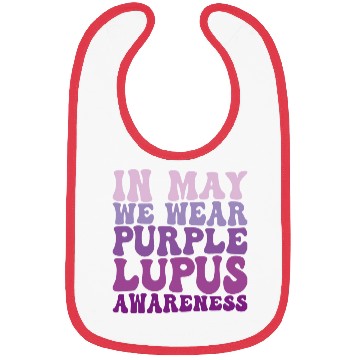 Discover In May We Wear Purple Lupus Awareness Month Groovy Bibs
