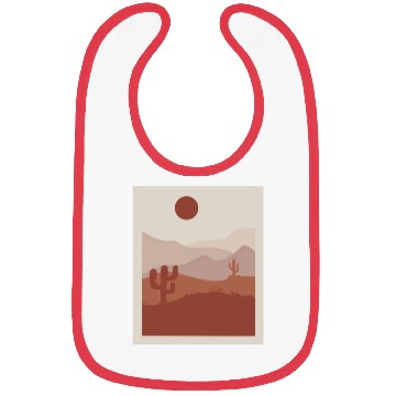 Discover desert sand and sun orange and gray Bibs