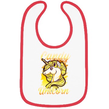 Discover Candy Corn Unicorn Halloween Funny Candy Unicorn Bibs