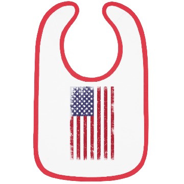 Discover Us American Flag Bibs