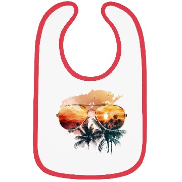 Discover Sunset with glasses Bibs