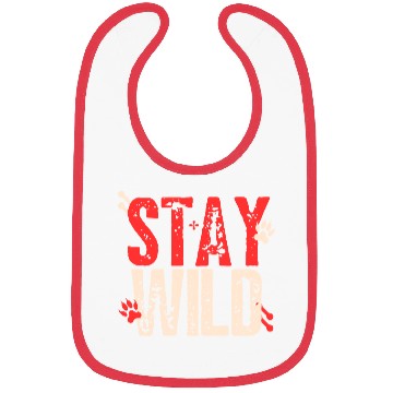 Discover Red Cream Bold Stay Wild Bibs