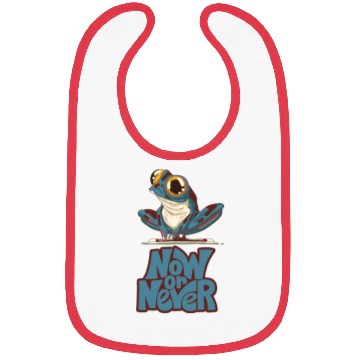 Discover Now Or Never Frog Loves Bibs