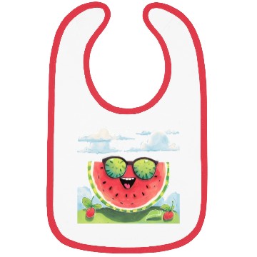 Discover Cute Watermelon Party Summer Melon Fruit Bibs
