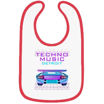 Discover Techno Music Detroit Bibs
