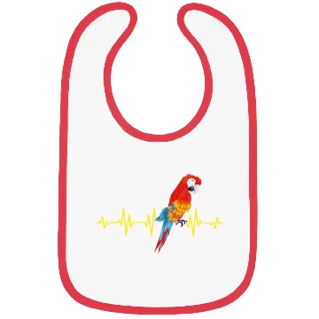 Discover Macaw Heart Beat Parrot lover Macaws Parrots Bibs