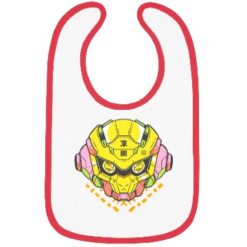 Discover Yellow Anime Robot Head Bibs