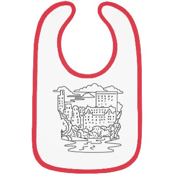 Discover Central Park and Midtown Manhattan Mono Line Art Bibs