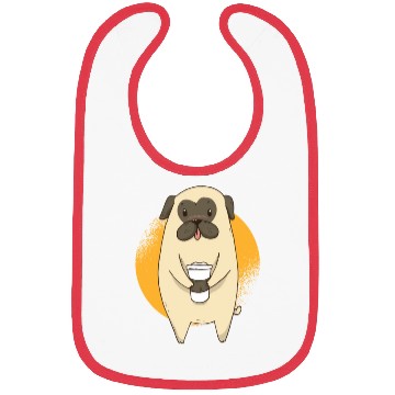 Discover Pug Coffee Bibs