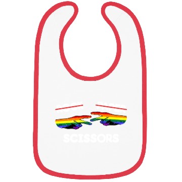 Discover Rock Paper Scissors Funny Lesbian Pride LGBT Fun Bibs