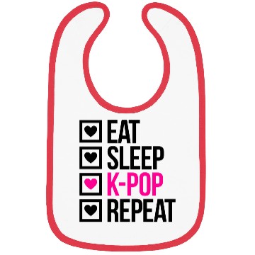 Discover EAT SLEEP KPOP REPEAT - Stupid Bibs