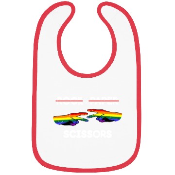 Discover Rock Paper Scissors Funny Lesbian Pride LGBT Cool Bibs