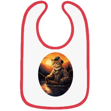 Discover Cat On Fish Cat Fisherman Bibs