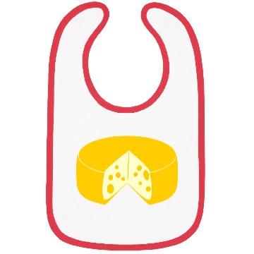 Discover Cheese golden yellow with point cut out front view Bibs