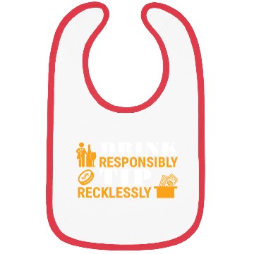 Discover Drink Responsibly Tip Recklessly Funny Bartender Bibs