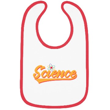 Discover Science Script Typography White Bibs