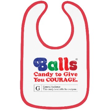 Discover Vintage Balls Candy To Give You Courage Bibs