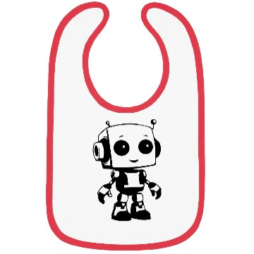 Discover cute robot Bibs