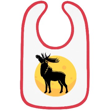 Discover moose elk deer in the moon light Bibs