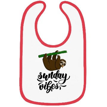 Discover Sunday Vibes Sloth Bibs