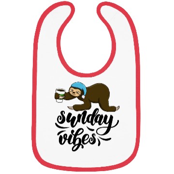 Discover Sunday Vibes Sloth Bibs
