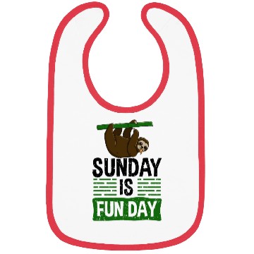 Discover Sunday Is Fun Day Sloth Bibs