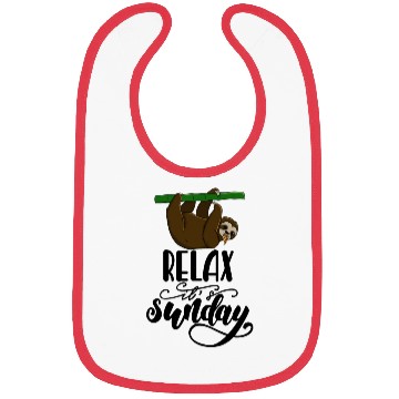 Discover Relax It's Sunday Sloth Bibs