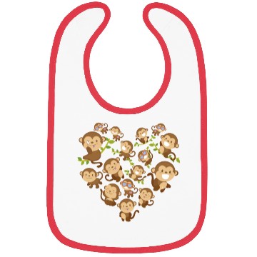 Discover chimpanzee monkey Bibs