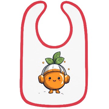 Discover Orange Fruit Fruitarian Funny Cute Party Music Bibs