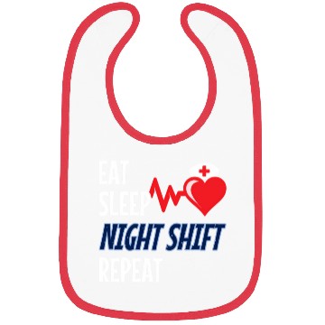 Discover Eat Sleep Night Shift Repeat - Night Shift Nurse Bibs