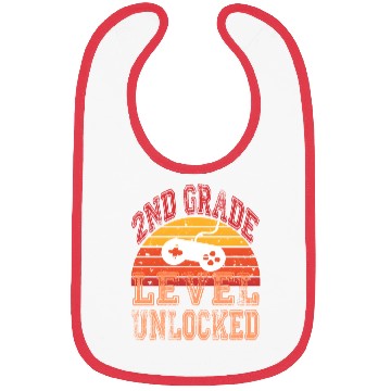 Discover 2nd Grade Level Unlocked Video Game Back To School Bibs