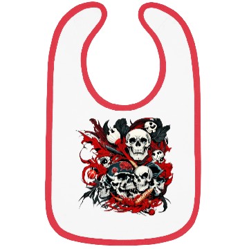 Discover skull skeleton Bibs
