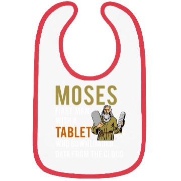 Discover Jewish Passover Moses Tablet Data Cloud Computing Bibs