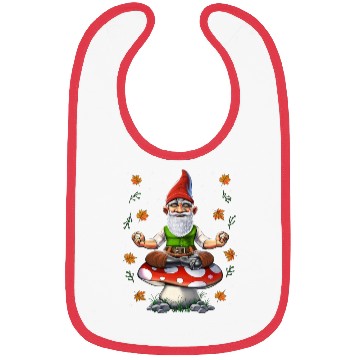 Discover Gnome Mushroom Meditation Bibs