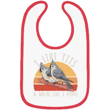 Discover Bird Watcher Retro Vintage Tit Bibs