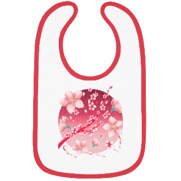Discover Japanese culture sakura gift cherry blossoms Bibs