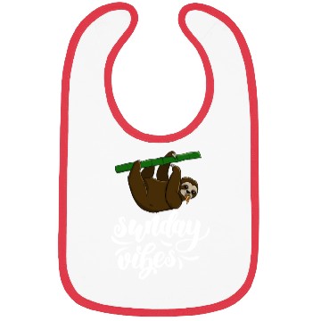 Discover Sunday Vibes Sloth Bibs