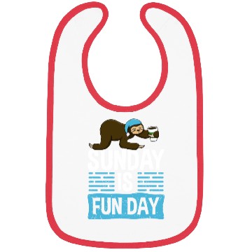 Discover Sunday Is Fun Day Sloth Bibs