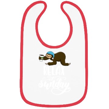 Discover Relax It's Sunday Sloth Bibs