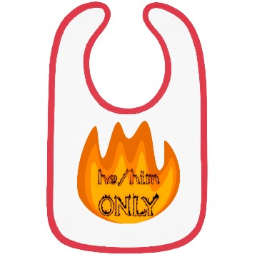 Discover on fire: he/him only Bibs