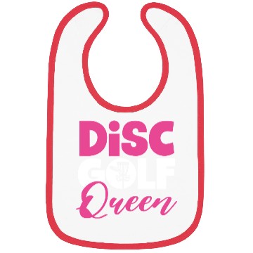 Discover Disc golf queen red gift Bibs