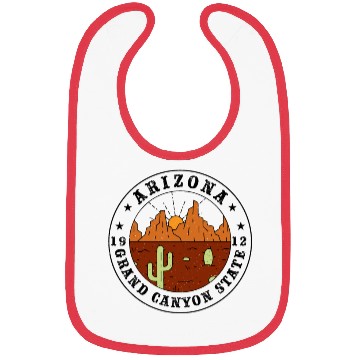 Discover Arizonna Grand canyon state 1912 sunset land Bibs