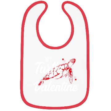 Discover Sea Turtle Tortoise Valentines Day Bibs