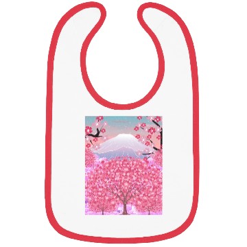 Discover Japan nature mountain sakura gift cherry blossoms Bibs