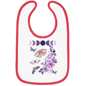 Discover Violet Purple Moon Moth Flower Bibs